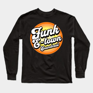 FUNK E-TOWN SOUNDCAST  - Staged Gradient Logo (Orange/Yellow) Long Sleeve T-Shirt